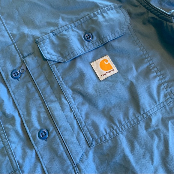 NWOT CARHARTT Force Ridgefield Button Down Short Sleeve Shirt sz Large - Picture 5 of 13
